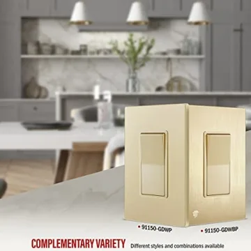 ENERLITES Elite Series Decorator Light Switch - Gold Finish