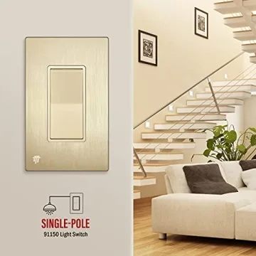 ENERLITES Elite Series Decorator Light Switch - Gold Finish
