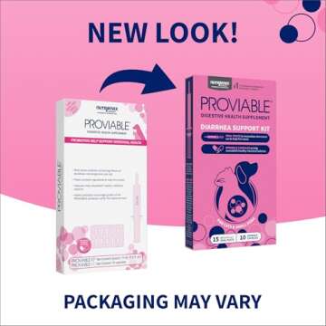 Nutramax Proviable Digestive Health Supplement Kit with Multi-Strain Probiotics and Prebiotics for C...