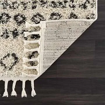 Hauteloom Duncans Farmhouse Shag Area Rug – Soft & Durable 3'11" x 5'7"
