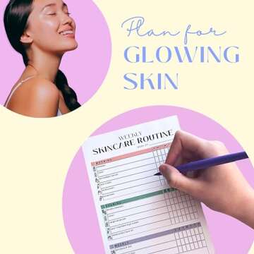 Be Bungalow Skin Care Routine Tracker: Weekly To-Do List Notepad for Facial Skin Care Products, Beau...
