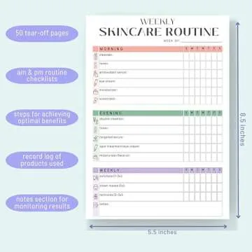 Be Bungalow Skin Care Routine Tracker: Weekly To-Do List Notepad for Facial Skin Care Products, Beauty Care, and Self Care Essentials - Perfect Self Care Gift for Women and Teens