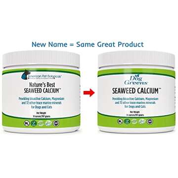 Seaweed Calcium for Pets, Vet Recommended, Tested for Purity, 14 Ounces, Formerly Nature's Best Seaw...