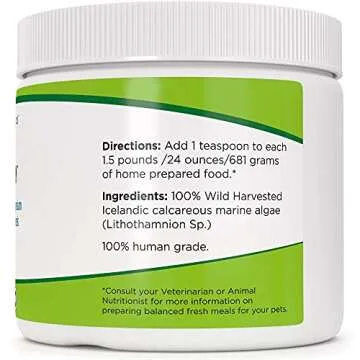 Seaweed Calcium for Pets, Vet Recommended, Tested for Purity, 14 Ounces, Formerly Nature's Best Seaweed Calcium, 1 Pack