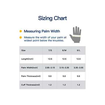 LANON 3 Pairs wahoo Skin-Friendly Cleaning Gloves, Unlined Dishwashing Kitchen Gloves, Reusable, Non-Slip, Brilliant White, Large