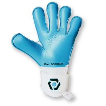 Prime Focus Goalkeeping Locus Pro Aqua Blue Soccer Goalie Gloves