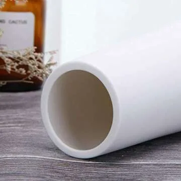 VanEnjoy 8.5" Desktop Minimalist White Ceramic Vases Home Office Decoration Frosting Finish Vase