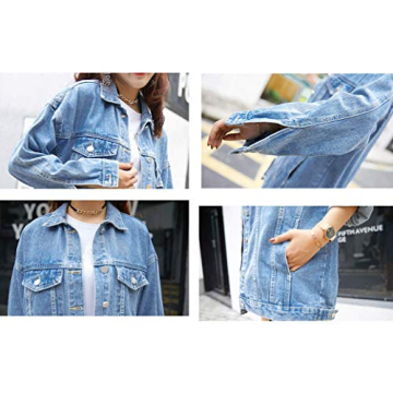 Stylish Oversized Denim Jacket for Women - Omoone