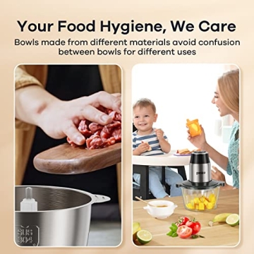 GANIZA Food Processor - Electric Chopper with 450W Motor