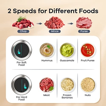 GANIZA Food Processor - Electric Chopper with 450W Motor