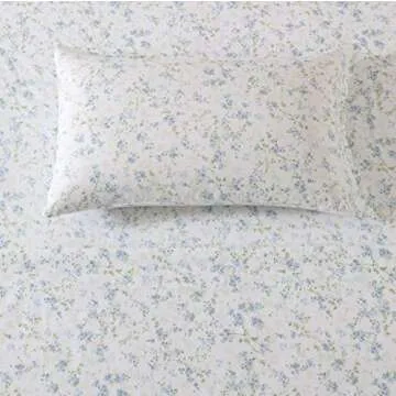 Shabby Chic® - King Sheets, Soft & Breathable Organic Cotton Bedding Set, Floral Home Decor with Ru...