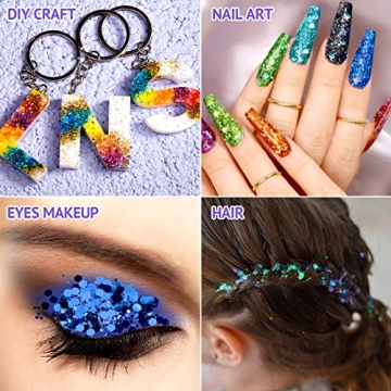 LEOBRO Holographic Chunky Glitter Set, 32 Color Variety