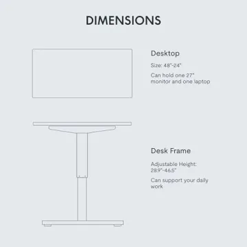 FLEXISPOT EN1 Adjustable Standing Desk with Seamless Design