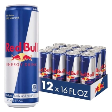 Red Bull Energy Drink - 151mg Caffeine with Taurine & B Vitamins, 16 Fl Oz, 12 Count Pack