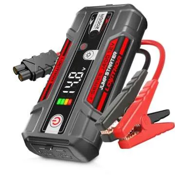 LOKITHOR J400 Jump Starter with ConnectMax Tech, 2000A 12V Battery Jumper Starter Portable, Lithium Jump Box and Jump Pack for Up to 8.0-Liter Gas and 6.0-Liter Diesel Engines, Smart Digital Screen