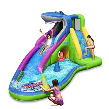 ACTION AIR Shark Bounce House with Slide - Ultimate Kids' Backyard Water Park