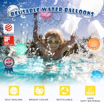 ZUPIIY Reusable Water Balloons for Summer Fun and Safety