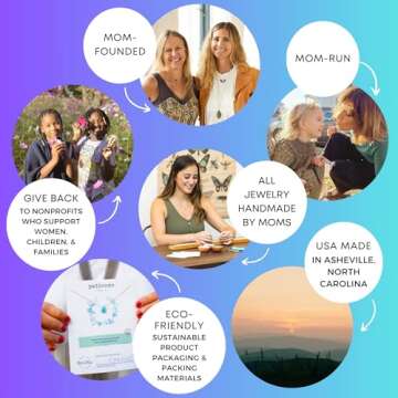 SoulKu Handcrafted Necklace, Empowerment Jewelry With Healing Crystal, Inspirational Jewelry For Women, Mom & Sister Gifts, 2" Extender With Lobster Clasp, 16" Nylon Cord (Blessings, Abalone)