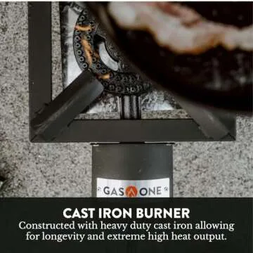 GasOne High Pressure Single Propane Burner for Outdoors