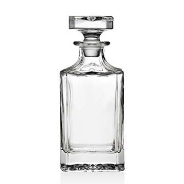 Lefonte Whiskey Decanter for Liquor Scotch Bourbon Vodka or Wine - 750ml