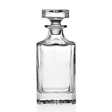 Lefonte Whiskey Decanter for Liquor Scotch Bourbon Vodka or Wine - 750ml