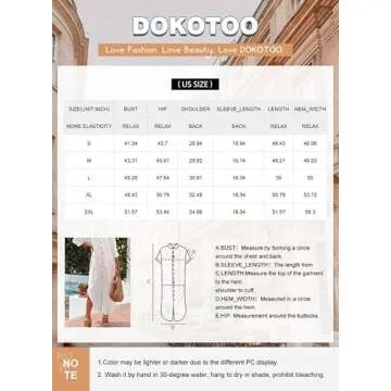Dokotoo Women Elegant Casual Summer Spring Button Down Front Long Sleeve Maxi Dress Long Cardigan Cover Ups Shirt Dresses