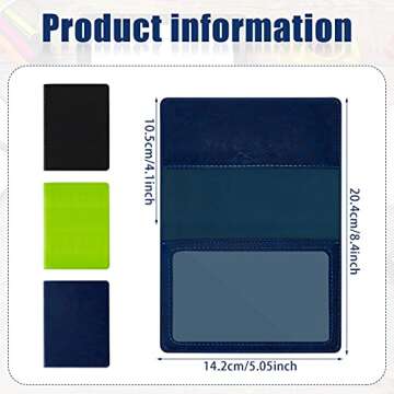 3 Pieces Vaccination Certificate Holder PU Leather Card Holder Vaccination Card Protector Waterproof...