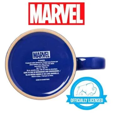 Silver Buffalo Marvel Comics Spiderman Wax Resist Ceramic Mug, 20 Ounces, Blue/Multi, 20oz