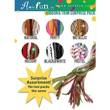 Assorted Ribbon - Ribbons for Crafts Wrapping Ribbon Fabric Ribbon Hair Ribbons for Girls Craft Ribbon Decorative Ribbon Fabric Trim Bow Making Supplies Bow Ribbon Trim Approx 30 Yards - Natural