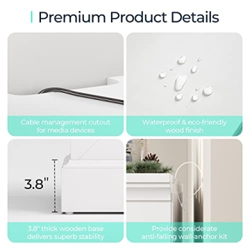 LINSY HOME Electric Fireplace Mantel with Remote Control