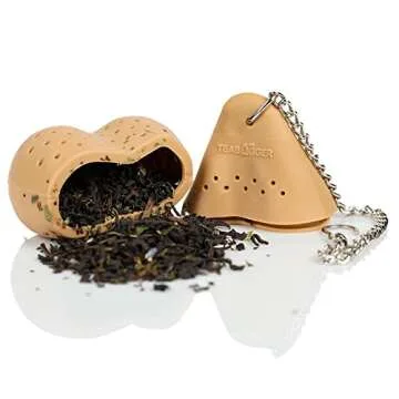 The Original Teabagger Tea Infuser - Fun Gag Gift for Men and Women for Gifts, Party Favors - Real Tea Ball Made of Food Grade Silicon - Use w/Loose Leaf or Tea Bag - Beige