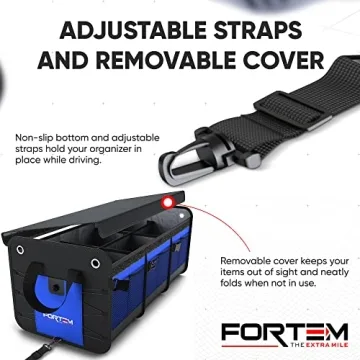 Collapsible Multi-Compartment Trunk Organizer for Cars