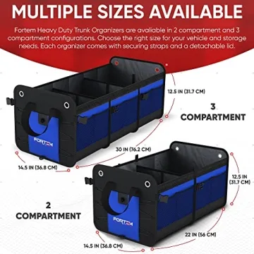 Collapsible Multi-Compartment Trunk Organizer for Cars