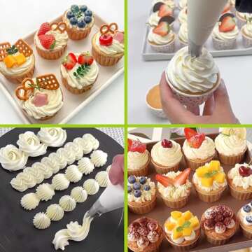 Suuker Piping Tips Set - 5 Stainless Steel Decorating Tools