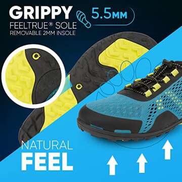 Xero Shoes Barefoot Water Shoes for Men | Aqua X Sport Men's Water Shoes | Wide Toe Box, Zero Drop Heel, Minimalist for Beach, Hiking, Running | Surf, Size 11.5