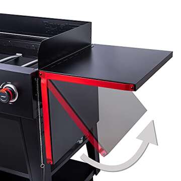 Royal Gourmet GB8003 8-Burner Propane Gas Grill with Foldable Side Tables, Large Propane BBQ Grill w...