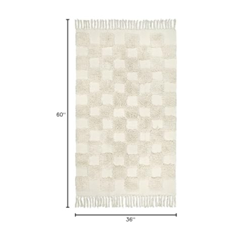 Lahome Checkerboard Tufted Rug for Elegant Spaces