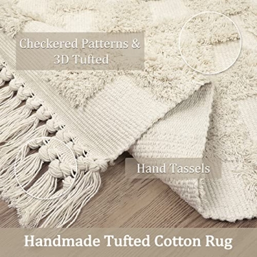 Lahome Checkerboard Tufted Rug for Elegant Spaces