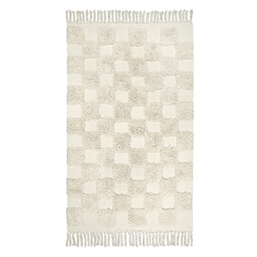 Lahome Checkerboard Tufted Rug for Elegant Spaces