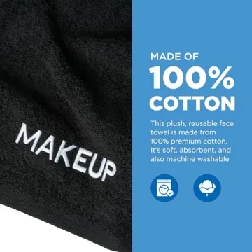 Ben Kaufman Makeup Remover Face Washcloth - 100% Cotton Towel