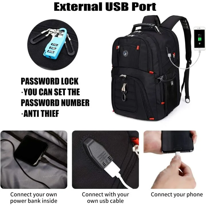 Travel Laptop Backpack with USB Charging Convenience