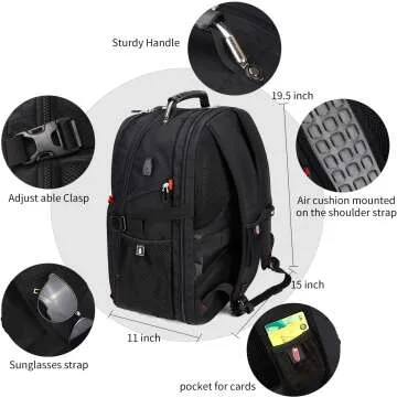 Travel Laptop Backpack with USB Charging Convenience