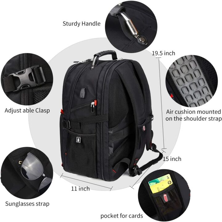Travel Laptop Backpack with USB Charging Convenience