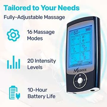 MEDVICE Rechargeable Tens Unit for Natural Pain Relief