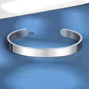 JoycuFF In Memory Of Gifts for Loss of Mother Mom Memorial Jewelry Sympathy Bracelet Secret Message Engraved Bereavement Grief Gifts for Women