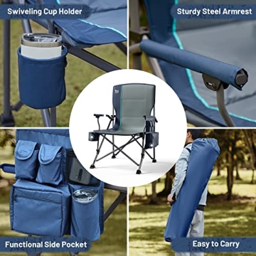 TIMBER RIDGE Oversized Camping Chair - Heavy Duty & Comfortable