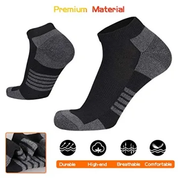 COOVAN Men's Ankle Socks 10 Pack Comfort Anti-Slip Cushion