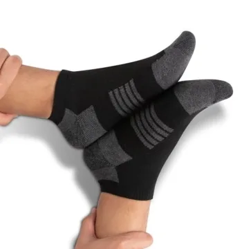 COOVAN Men's Ankle Socks 10 Pack Comfort Anti-Slip Cushion
