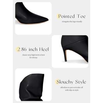 Chic Coutgo Women's Slouchy Mid Calf Boots for All Occasions