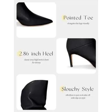 Chic Coutgo Women's Slouchy Mid Calf Boots for All Occasions